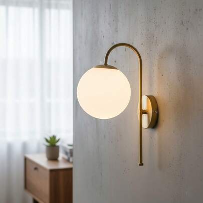 1 đèn treo tường sang trọng tối giản hiện đại, ổ cắm E27, đấu dây trực tiếp, đèn hành lang, phòng khách, phòng ngủ, kiểu Bắc Âu sáng tạo, đèn đầu giường, không bao gồm bóng đèn.