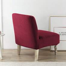 1件提花无扶手椅套，适用于酒店、餐厅、食堂 - 彩色 - 查看 7