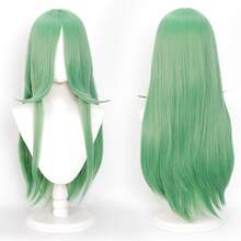 FULCRUM Heat-Resistant Synthetic Green Wig, Suitable For Parties, Halloween, Christmas, Costume, Masquerade Ball, Unisex - Mint Green - View 11