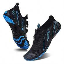 Water Shoes For Men Barefoot Quick-Dry Aqua Sock Outdoor Athletic Sport Shoes For Kayaking, Boating, Hiking, Surfing, Walking - blackBlue - 查看 7