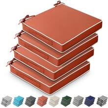 Leinuosen - 4 fundas de cojín de patio 19 x 19 x 3 pulgadas impermeables de repuesto para muebles de patio sofá fundas elásticas con lazos ajustables y mango portátil especias - Condimentar - Ver 1