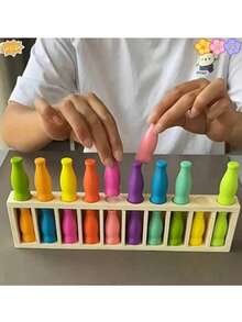 1 Set Juego de Emparejamiento de Color de Memoria ABS - Adecuado para Juego de Estrategia de Rompehielos en el Aula y Entretenimiento al Aire Libre, Puede Mejorar la Capacidad Cognitiva. Juego de Fiesta en Grupo Divertido, También un Regalo de Navidad Único. - Multicolor - Ver 2