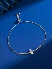 1pc Elegant Spring New Butterfly Adjustable Chain Bracelet, Adds Sophistication For Daily Wear, Birthday, Party, Wedding, Graduation Gift - Multicolor - View 9