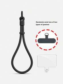 1pc Minimalist Adjustable Short Strap Buckle Lanyard, Phone Lanyard, Water Bottle Holder, Key Chain, Wrist Strap With Pad - Multicolor - View 14