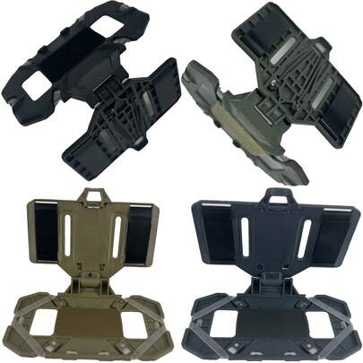 1 chiếc giá đỡ điện thoại đeo ngực gập gọn kiểu Molle chiến thuật, giá đỡ điện thoại gắn áo vest có thể điều chỉnh và tháo lắp nhanh, giá đỡ điện thoại ngoài trời chắc chắn dành cho đi bộ đường dài, chơi airsoft, săn bắn và cắm trại.