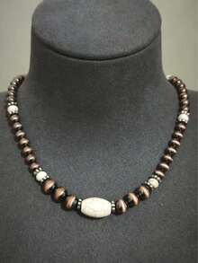 Vintage Turquoise Necklace, Antique Silver Tone Jewelry For Women - Multicolor - View 4
