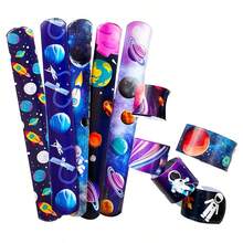 12/24/30pcs Space Element Snap Clips, Starry Sky Snap Clip Bracelets, Creative Astronaut Decor Wristbands, Party Bracelets, Birthday Party Supplies, Classroom Rewards, Party Decorations - Multicolor - View 3