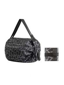 1Pc Portable Large Capacity Lightweight Foldable Shopping Bag Travel Beach Fitness Sports Storage Bag For Snacks Clothes,Handheld Supermarkets Shopping Bag Reusable Tote Pouch For Grocery Travel Storage Shoulder Bag Handbag(The Color Depth Is Random) - Multicolor - View 16
