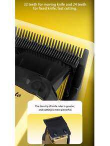 Kemei 1件装 KM-90-4 男士电动理发器专业理发套装，无线理发器带充电底座 - 彩色 - 查看 6