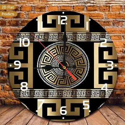 Large 12inch / 10inch Retro Geometric Design Integrated Wall Clock, Silent And Non-Ticking, Perfect For The Kitchen, Bedroom, Office, And Living Room. Requires One AA Battery (Not Included),Cuarto,Bedroom,Hogar,Dorm,Office,Decoración,Room Deocr,Classroom Decor,Home Decor,Mothers Day,Valentines,Birthday,Gifts
