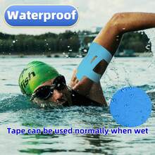 Precut Kinesiology Tape For Shoulder, 10 Pcs Athletic Knee Tape For Shoulder Pain Relief Waterproof Elastic Supports Hypoallergenic Latex-Free Tape For Sports(Rose Pink) - Màu Hồng Tươi - Xem 5