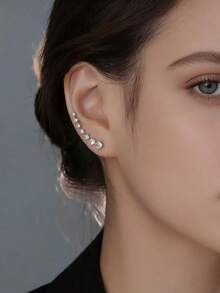 1 Pair European And American Classic Versatile Fashion One-Word Flower Seven-Star Earrings - Multicolor - View 8