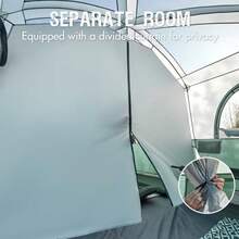 8 Person Tents For Camping Easy Setup Cabin Tent With Large Porch 2 Room Waterproof Family Camping Tent For Outdoor Camping Patio - blue - 查看 6