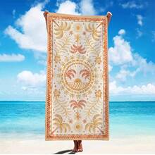 1pc Extra Large Quick Dry Beach Towel - Super Absorbent, Sand-Free, Suitable For Pool, Swimming, Bathing, Travel And Camping - Tropical Rainforest Pattern - A - View 3