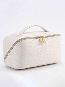 Waterproof PU Leather Cosmetic Bag, Portable Toiletry Makeup Bag, Makeup Organizer Bag, Large Capacity Double-Layer Makeup Bag, Waterproof PU Skincare Bag, Cosmetic Travel Bag, Makeup Bag, Skincare Bag, Toiletry Bag, Travel Essentials, Cruise Essentials, Bohemian Style - Multicolor - View 12