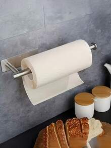 Modern Kitchen Paper Towel Holder - Under Cabinet Paper Roll Rack, Space-Saving Vertical Storage Rack With Adhesive Wall Mount Design, Bathroom Accessory, Suitable For Commercial And Residential Use, Essential For Small Apartments - Multicolor - View 3