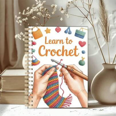 دفتر ملاحظات حلزوني بحجم A5 لتخطيط مشاريع الكروشيه | مجلة الحياكة والكروشيه لتتبع الأنماط والخيوط والخطافات والتصاميم، مثالي للهواة من محبي الكروشيه، تنظيم المكتب، مصنوع من الورق