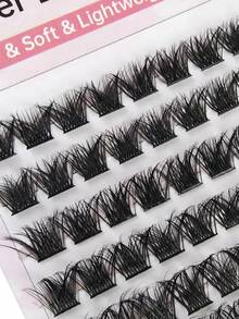 120 Pcs Curly Cluster Lashes Faux Mink Fake Eyelashes Individual Lashes Natural Look Lashes Fluffy Soft Crossed Dramatic Cluster Lashes DIY Eyelashes Lash Clusters,Eye Lash Clusters,Individual Eyelashes,Lashes,Fake Lashes - C - View 7