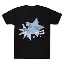 Camiseta Silent Treatment, modelo oversized com estampa gráfica Y2k, da cantora Freya Skye. Ideal para homens e mulheres. Estilo casual, algodão, estilo Harajuku, streetwear e hip hop. - Preto - Ver 1
