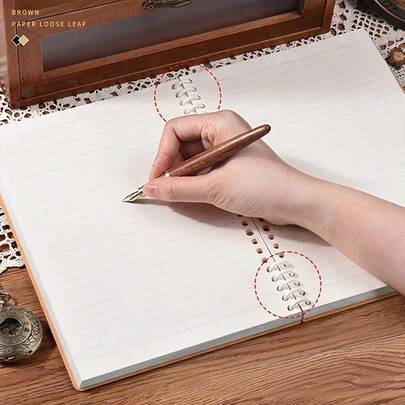 Kalın Kraft Kağıttan Yapılmış, A5/B5/A4 Boyutunda, 60 Sayfalı, Çıkarılabilir Spiral Ciltli Defter, Okul, Ofis, Günlük veya Tatil Hediyeleri İçin Uygundur.