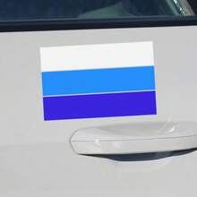 10 Inch Classic Retro Tri-Color Stripe Decal Sticker Waterproof Self-Adhesive Car Stripe Sticker For Grille Fenders Hood Bumper Side Mirror Dashboard Exterior Accessories Blue - Ideal For Customizing Vehicle Exteriors With Durable Weather-Resistant Retro Design For Automotive Decoration And Personalization - Blue - 查看 1