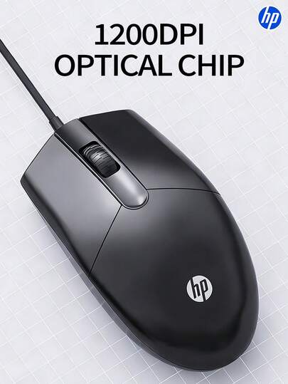  HP M260 Wired Mini Mouse USB Optical Computer Mouse Portable Ergonomic Office Business Mice For Laptop Desktop PC Windows Mac OS