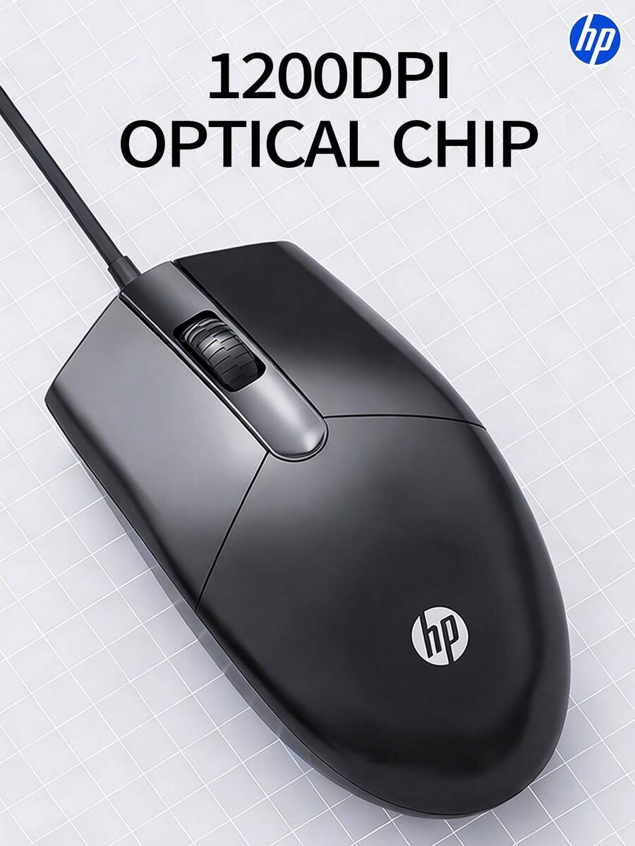 HP M260 有线迷你鼠标 USB 光电电脑鼠标 便携式人体工学办公商务鼠标 适用于笔记本电脑、台式电脑、Windows 和 Mac OS 系统 - 查看 1