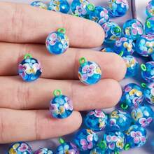 1pc/4pcs Cute & Fashionable Glass Vegetable & Fruit 3D Pendant Charms, Strawberry, Pineapple, Grape, Suitable For Necklace, Earrings, DIY Jewelry Making - Picture - View 63