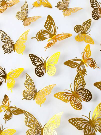 Bộ 72 miếng dán tường hình bướm 3D ombre, thích hợp trang trí đám cưới, phòng khách, nhà cửa, decal dán tường, nhãn dán vinyl, trang trí nhà cửa, trang trí mùa xuân, làm mới không gian sống, trang trí lớp học, sinh nhật, tốt nghiệp, trang trí trường học, quà bất ngờ, trang trí ký túc xá, tựu trường, trang trí phòng, đồ dùng học tập, trang trí tiệc mừng em bé.