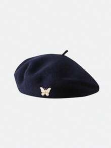 1 pièce Béret classique en fausse perle, accessoire essentiel pour l'automne/l'hiver, casquette polyvalente de type newsboy, design mode et minimaliste, été, plage - Multicolore - Voir 7
