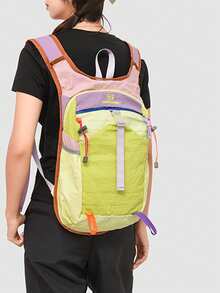 Macaron Story: Tricolor Vibrant Backpack Set | Unlocking The Art Of Youthful Travel - Multi-Pocket * Candy-Colored Webbing - Multicolor - View 8