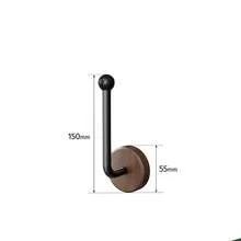 Creative Solid Round Wallmount Clotheshook, Beechwood & Walnut Fiber Hook, Hole-Free Hanger, Suitable For Living Room - Multicolor - View 10