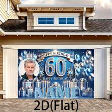 Custom Age Birthday Banner Personalized Name Photo Happy Birthday Backdrop Rose Gold Pink Purple Glitter Diamond Women Man Birthday Party Decor Gift - 多色 1 - 查看 2