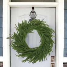 2 Pcs Artificial Norfolk Pine Garlands 6ft Real Touch Winter Pine Christmas Garland, Faux Greenery Garland For For Mantle Table Fireplace Indoor Outdoor Holiday Party Decoration (2) - 2 - 查看 9