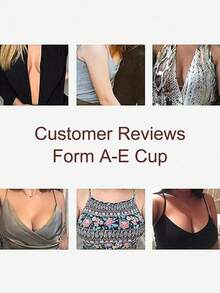 10片/20片/30片/50片/100片装一次性无纺布胸垫，黑色葫芦形无纺布胸垫 | 无肩带，自粘式，亲肤，隐形，舒适，防下垂，防凸出 - 彩色 - 查看 7