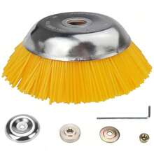 8 Inch Nylon Brushcutter Strimmer Brush Head For Moss And Path  Removal UK - A - View 1