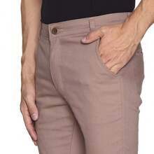 Urban Zone Jeans Men's Slim Fit Casual Twill Pants With Elastane - 卡其色 - 查看 5