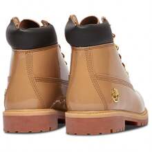 Timberland Premium 6" Waterproof Patent Leather Boots Toddler Tan/Black TB0A6BE6A3K - màu nâu - Xem 3