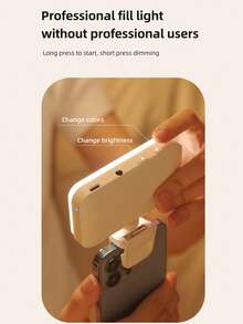 Selfie Live Stream Rechargeable Clip-On Ring Light For Phones And Laptops 3-Mode Adjustable LED Fill Light, Suitable For Selfie, Zoom Call, Makeup And Video Shooting, Universal Compatibility Compatible With Iphone And Android Mother's Day Birthday - Style a - View 9