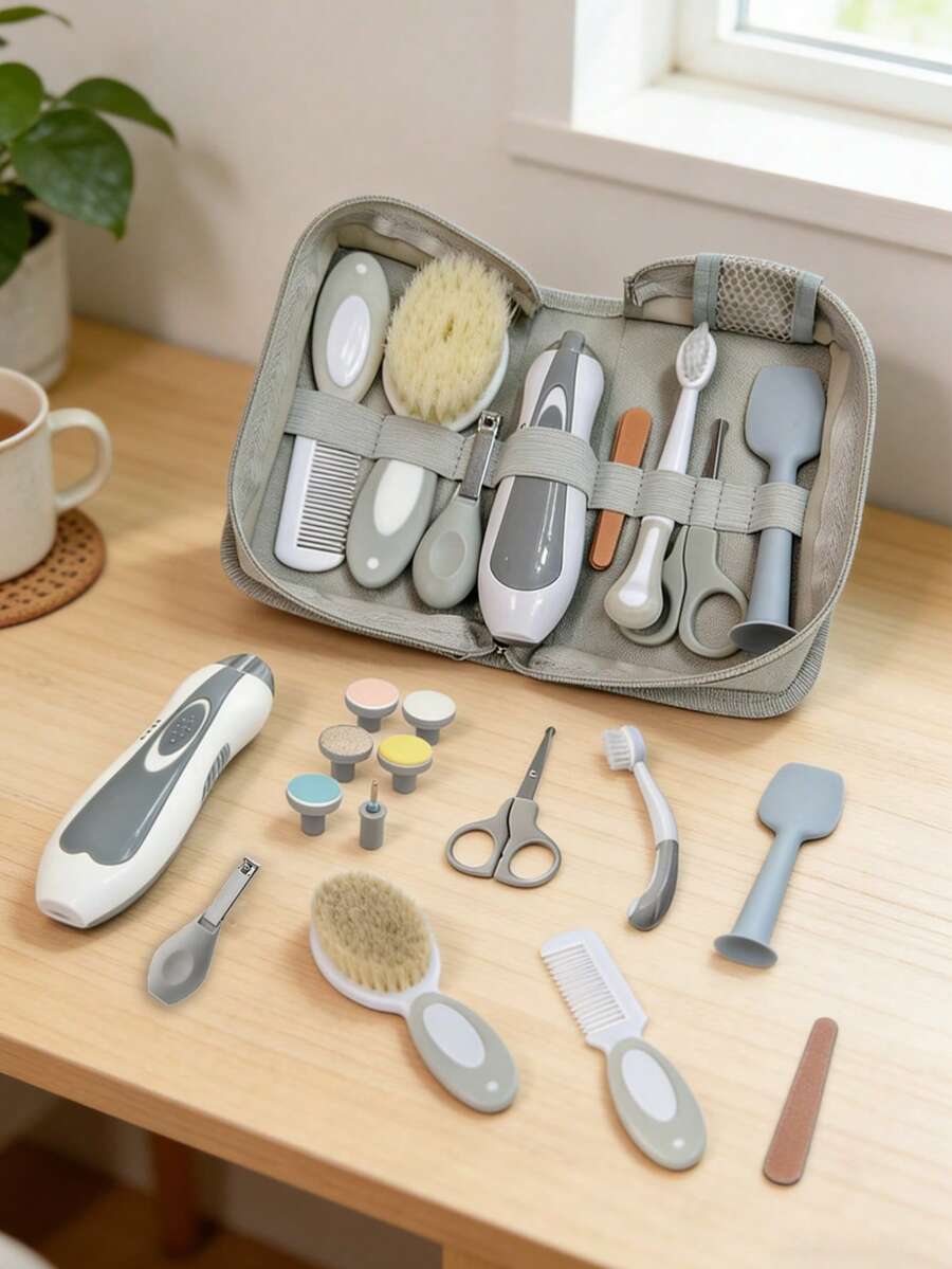 Bộ dụng cụ chăm sóc em bé, máy cắt móng tay điện an toàn, hộp quà chăm sóc hàng ngày cho bé. - Nhiều màu - Xem 1