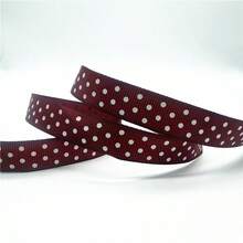 1 cuộn ruy băng chấm bi in họa tiết gân, dài 15mm, dài 5 thước Anh, dùng để trang trí nơ cho tiệc tùng, Giáng sinh, đám cưới, tự làm quà tặng. - Chọn màu sắc - Xem 21