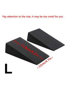 2pcs Adjustable Wedge Blocks And Calf Stretching Incline Boards - Triangular Yoga Bricks For Stability Training, Leg Strength And Balance - Durable Black Fitness Equipment For Weightlifting, Leg Rehab And Deep Stretching, Smooth Surface, Sturdy Structure, Training Accessories For Gym Users, Yoga Blocks, Squat Wedges, Fitness Lifting, Incline Ramps, EVA Calf Raises, Stretching, Heel Raises, Slant Boards - Black - View 12