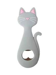 Ouvre-bouteille aimant de réfrigérateur en forme de chat rose, cadeau de mariage décoration de la maison ; Aimant de réfrigérateur en forme de chat noir, autocollant magnétique créatif - Multicolore - Voir 11