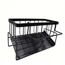 1 cái giá để ráo nước đa năng cho bồn rửa, có thể đựng nước rửa chén, miếng bọt biển và khăn lau, lưới thoát nước dụng cụ nhà bếp, giá đựng khăn lau bồn rửa, chất liệu thép carbon được nâng cấp, dụng cụ sắp xếp nhà bếp, khăn lau bồn rửa, vòi nước bằng thép carbon, giá đựng bông tẩy rửa, lý tưởng cho mùa tựu trường. - Nhiều màu - Xem 19