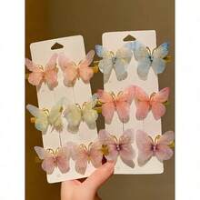 18pcs/Set Dreamy Fairy Butterfly Hair Clips Combo, Delicate Soft Vibe, One Clip Beautifies, Back-To-School Essential - Suitable For Girls And Women, Daily Outing, Dates, Photoshoot, Works For Buns Or Down Hairstyles, Easy To Set The Mood, Claw Clips, Hair Claws, Hair Slide, Hair Barrettes, School Stuff, Hair Accessories, Head Accessories - 多色-1 - 查看 9