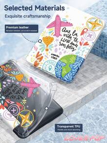 这款旅行图案平板电脑保护套兼容 iPad Air 11 英寸 M3 2025 / M2 2024、Air 第五代 2022、(A16) 11 英寸第十一代 2025,也兼容三星 Galaxy Tab 和 Kindle Paperwhite 第十二代 2024。透明背壳,时尚图案保护套,具备自动睡眠/唤醒功能和气囊保护,适合作为礼物或办公使用。 - 彩色 - 查看 9