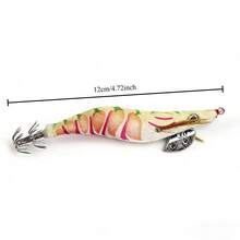 Avlcoaky 3pcs/Set 12cm Shrimp Fishing Lures Luminous Squid Jig Hook - Multicolor - View 7