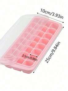 Forma de gelo de silicone transparente multicolorida, com 14/24 compartimentos, prática para fazer cubos de gelo, ideal para geladeira e cozinha, utensílio de cozinha, presente perfeito para Ano Novo, Dia dos Namorados, Dia das Mães, Dia dos Pais, verão e volta às aulas. - Multicolorido - Ver 7