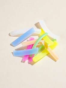 6 Pairs Rainbow Eyelash Perm Silicone Pads, Reusable Lash Lift Silicone Strips, Professional Eyelash Extension Helper, Soft Silicone Lash Grafting Auxiliary Tool For Salon & Home Use - Multicolor - View 3