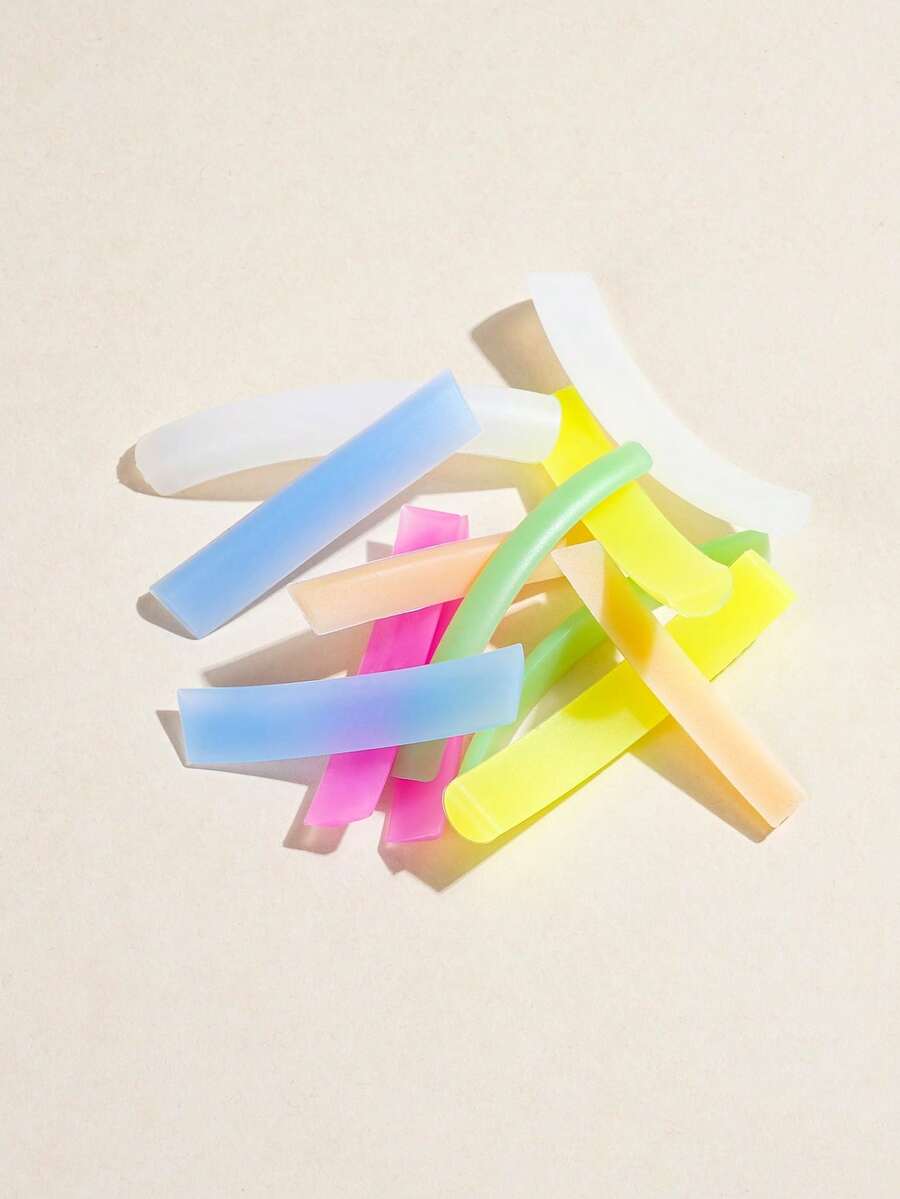 6对彩虹色睫毛烫硅胶垫，可重复使用的睫毛提升硅胶条，专业睫毛嫁接辅助工具，柔软硅胶睫毛嫁接辅助工具，适用于美睫沙龙和家庭使用 - 彩色 - 查看 1